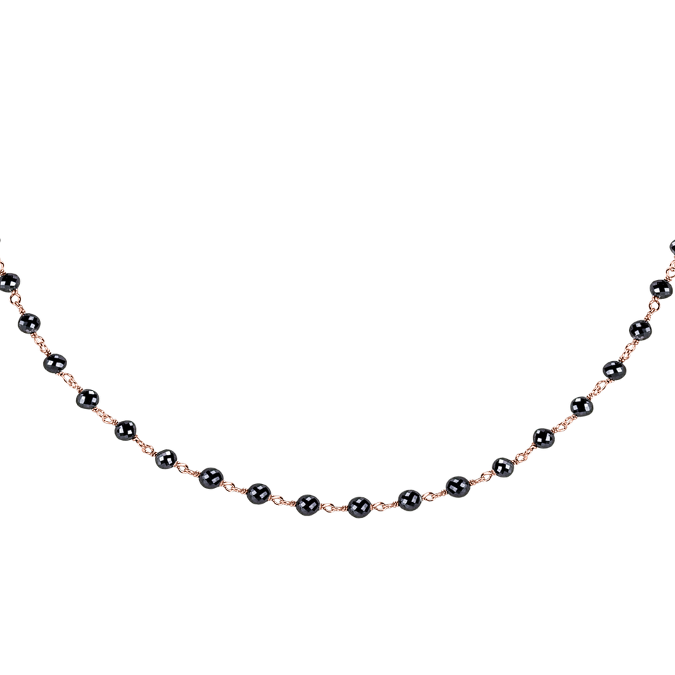 Necklace with black diamonds Dark Melody