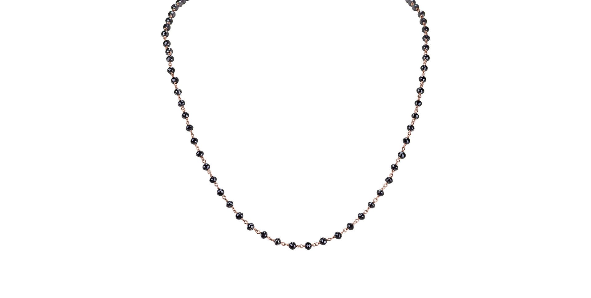Necklace with black diamonds Dark Melody