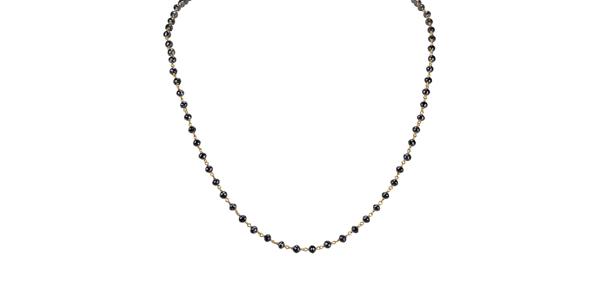 Necklace with black diamonds Dark Melody