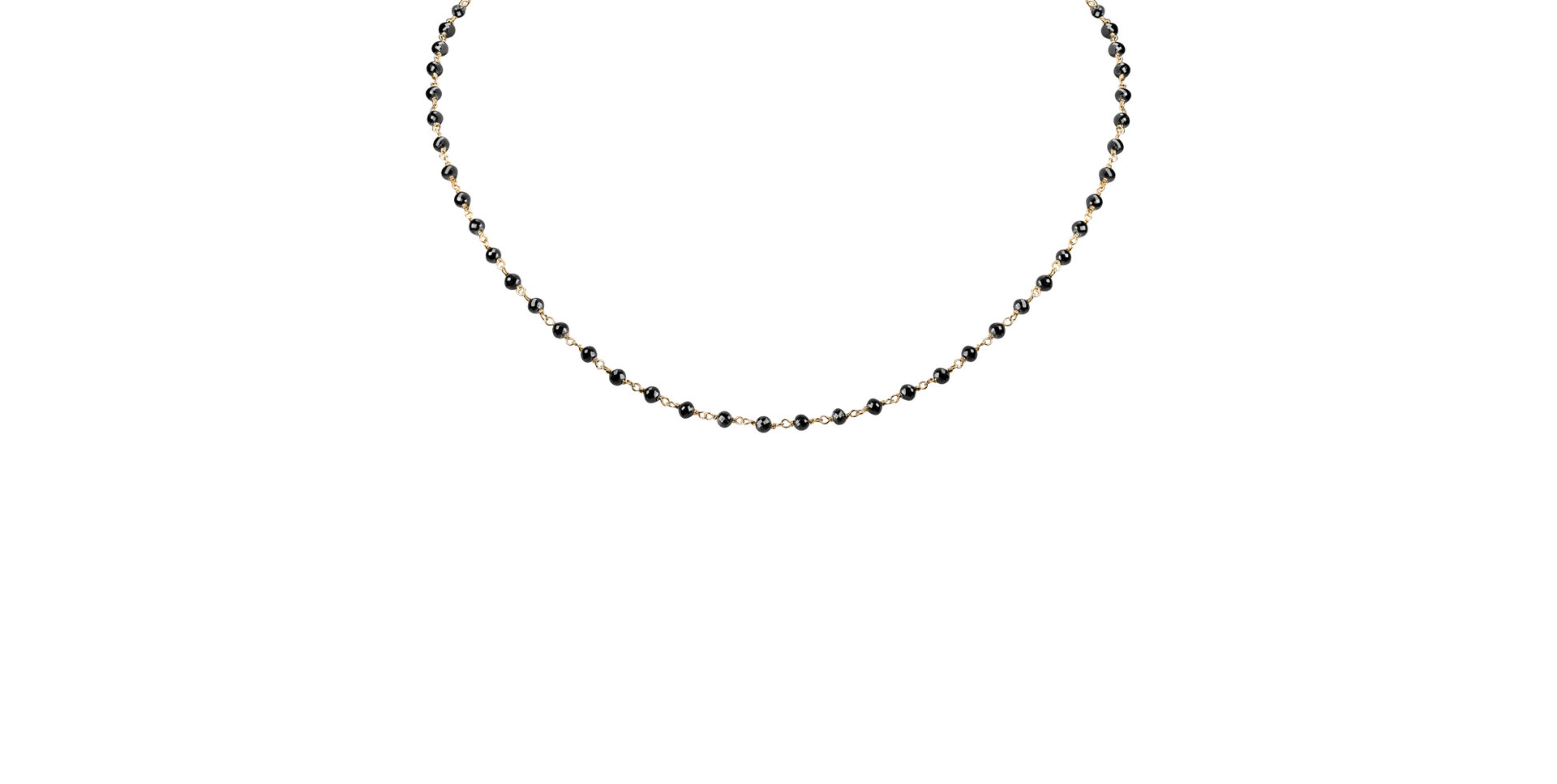 Necklace with black diamonds Dark Melody
