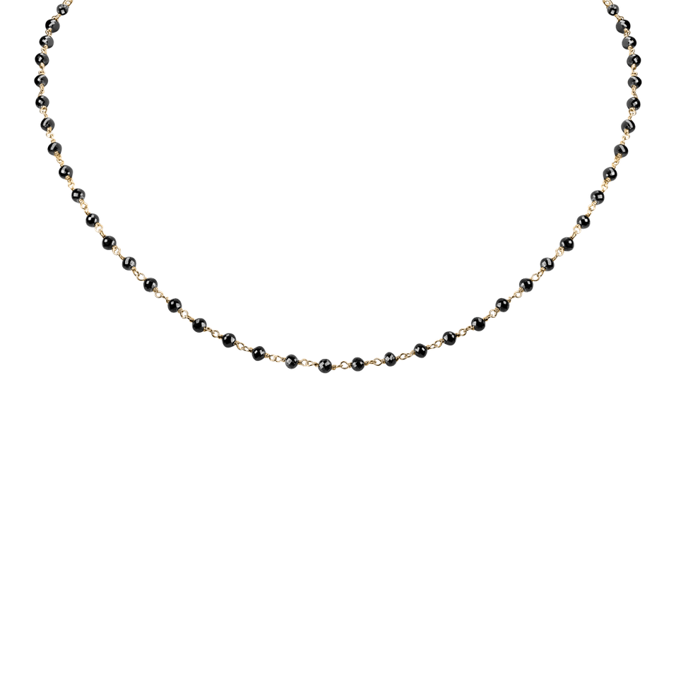 Necklace with black diamonds Dark Melody