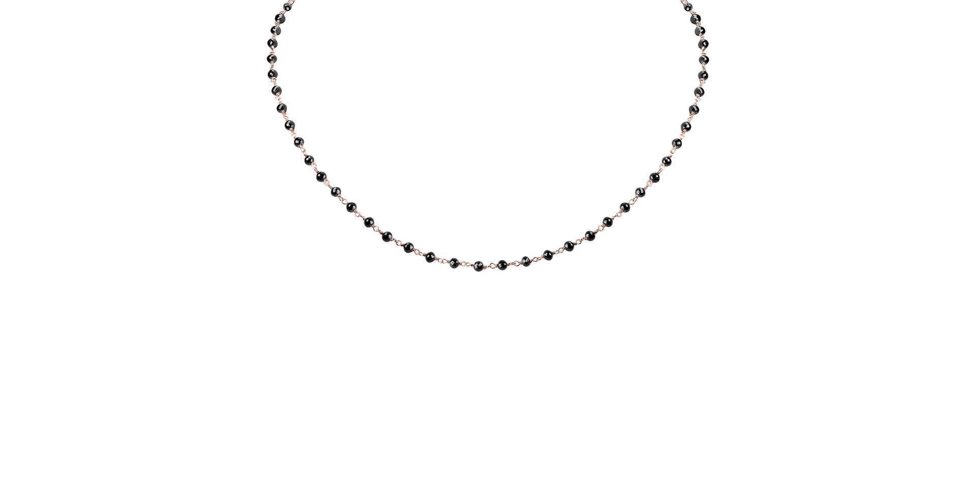 Necklace with black diamonds Dark Melody
