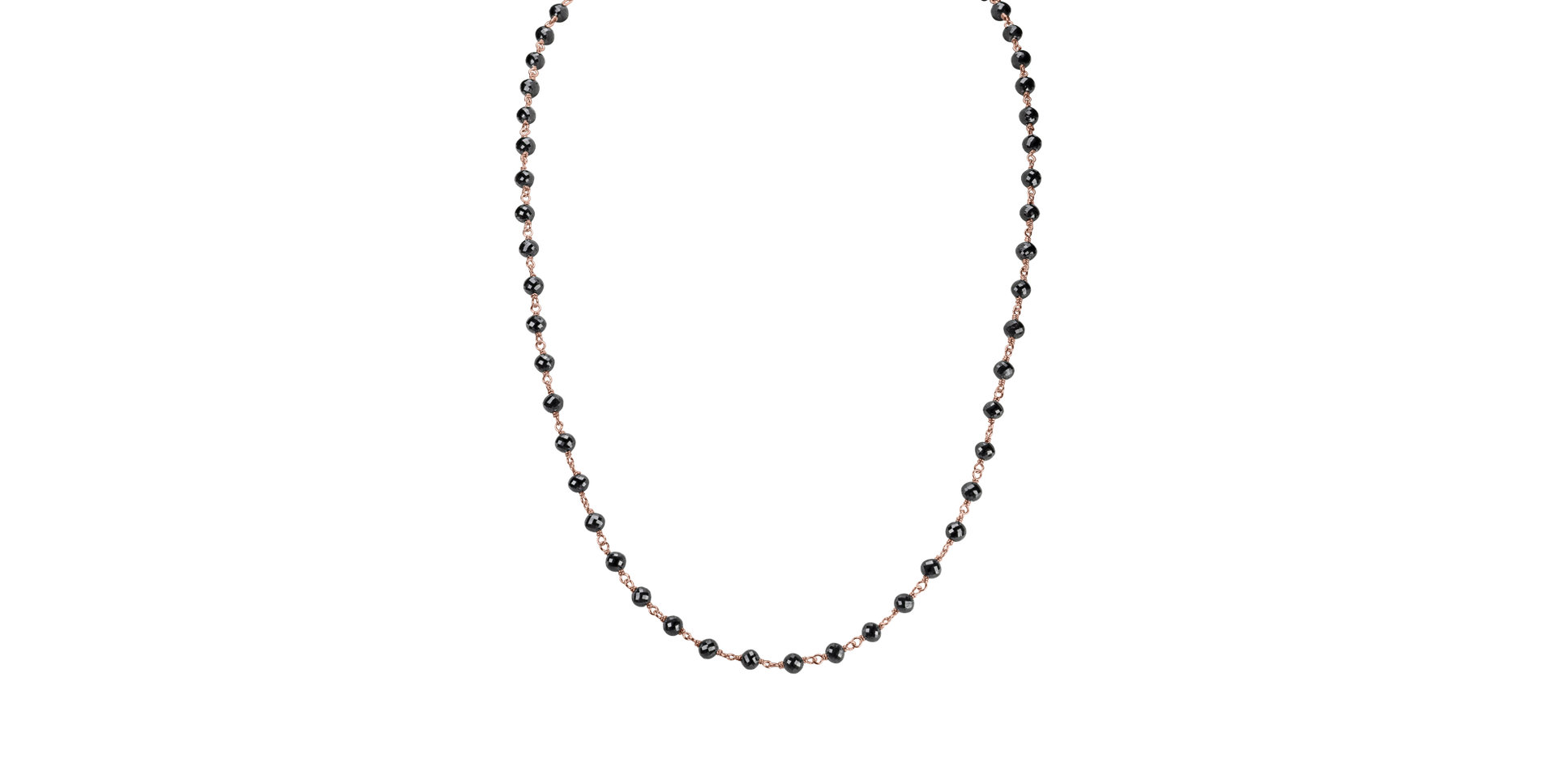 Necklace with black diamonds Dark Melody