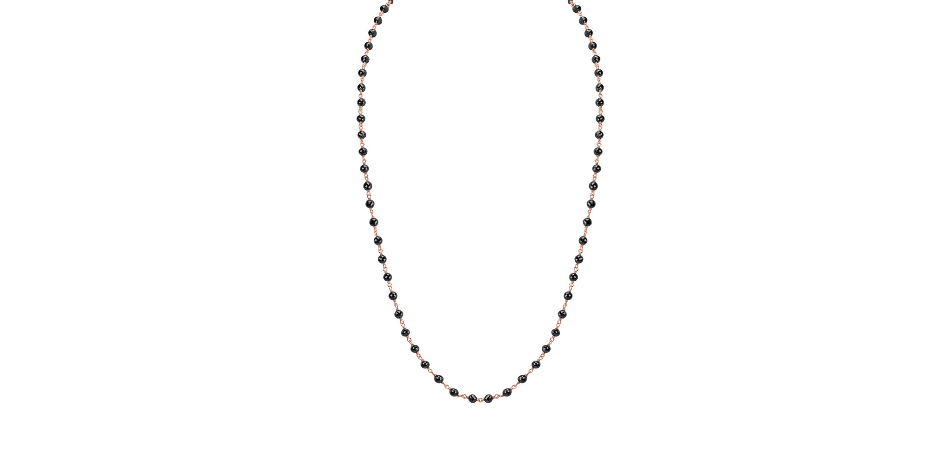 Necklace with black diamonds Dark Melody