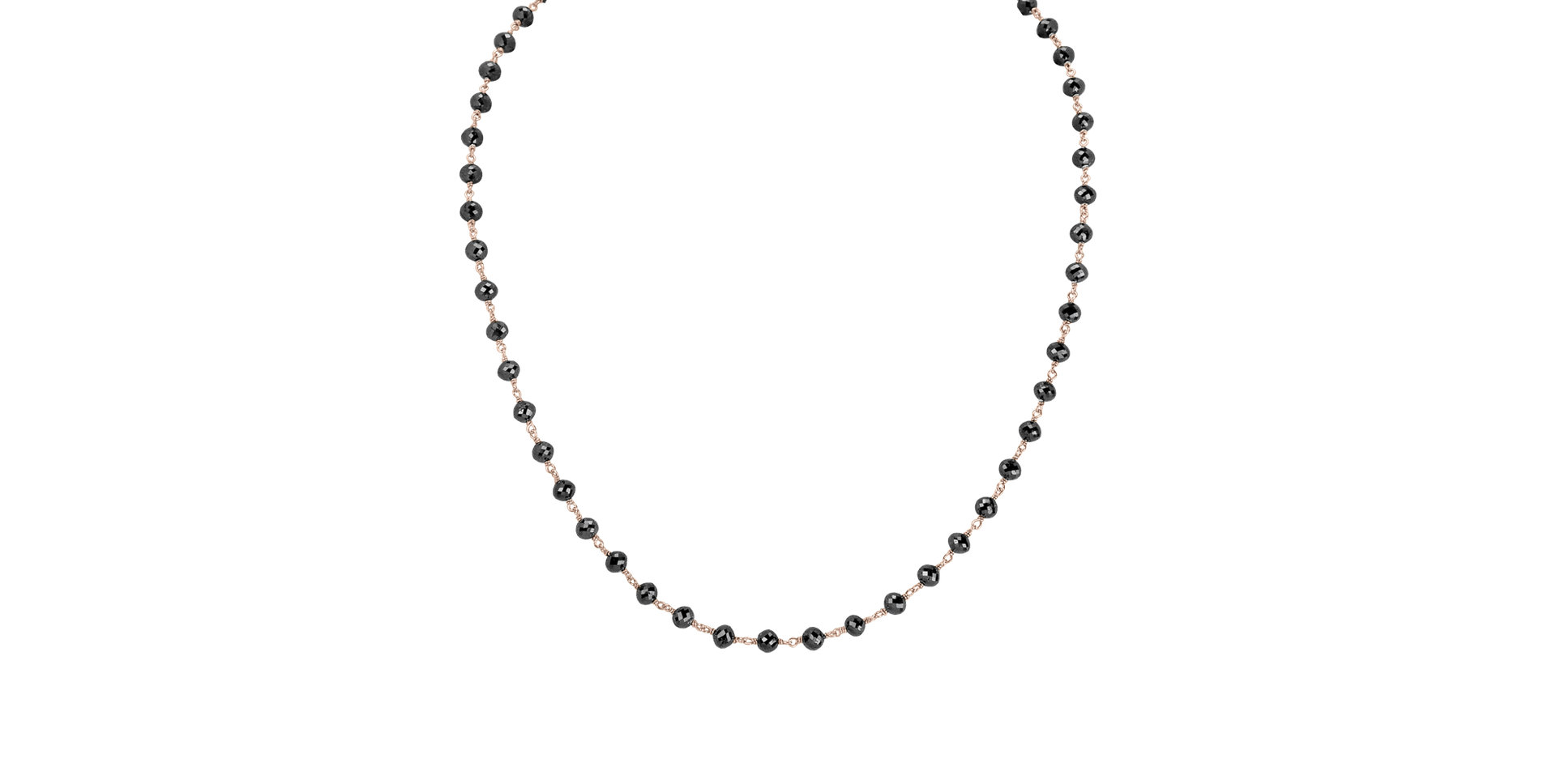 Necklace with black diamonds Dark Melody