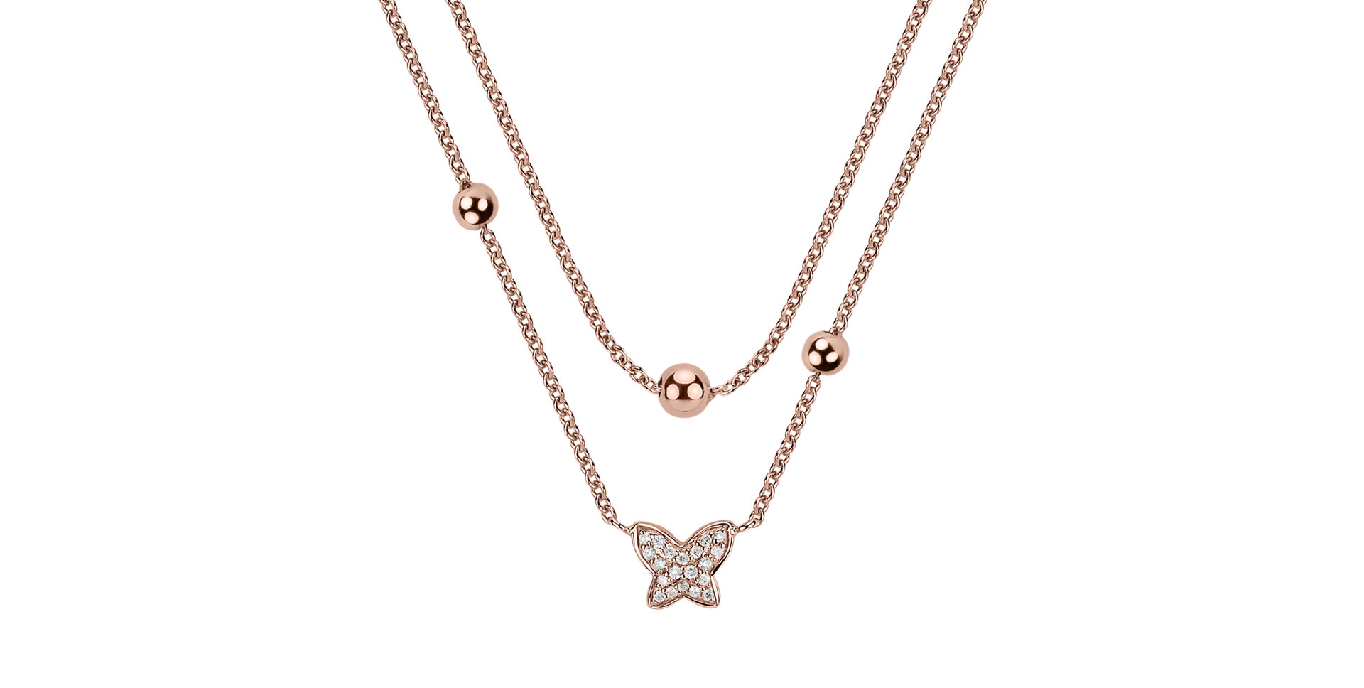 Diamond necklace Magic Butterfly