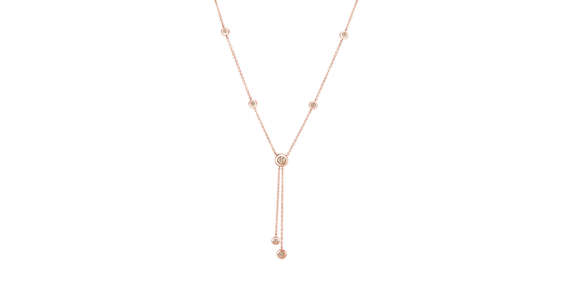 Necklace with brown diamonds Essential Dots