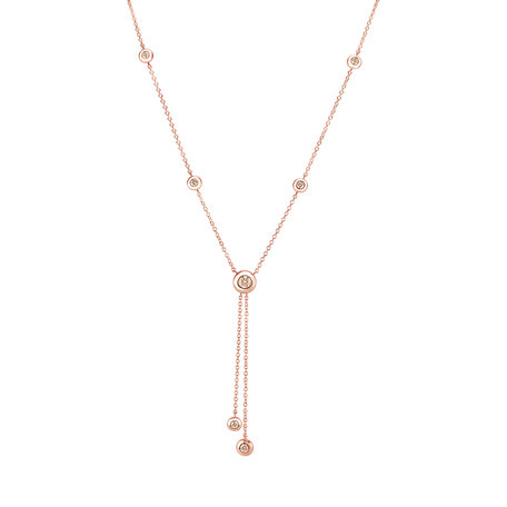 Necklace with brown diamonds Essential Dots