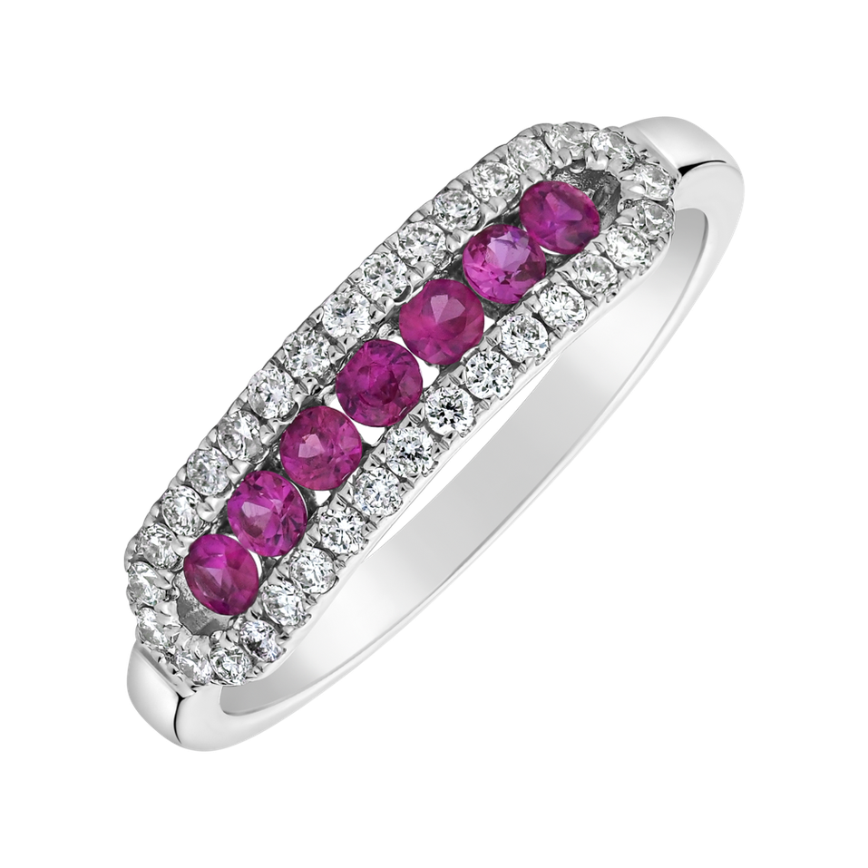 Diamond ring with Ruby Bright Life