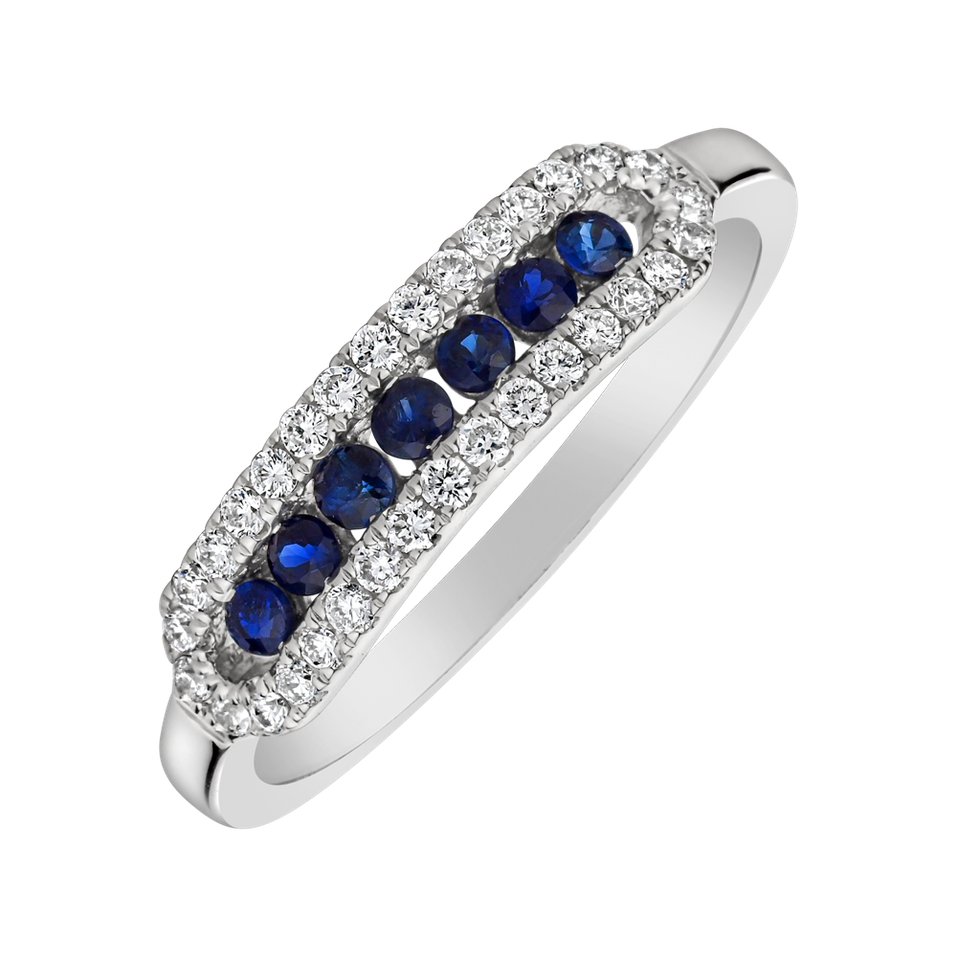Diamond ring with Sapphire Bright Life