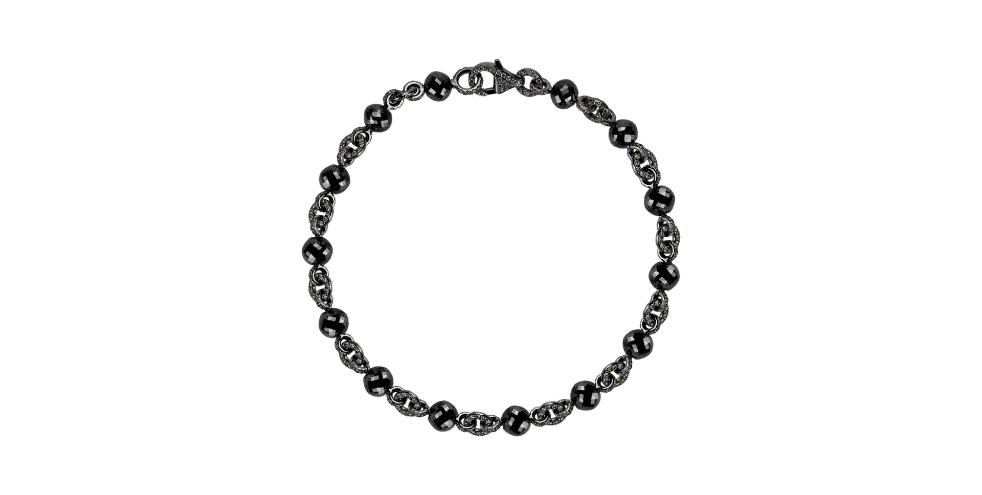 Bracelet with black and white diamonds Nadiene