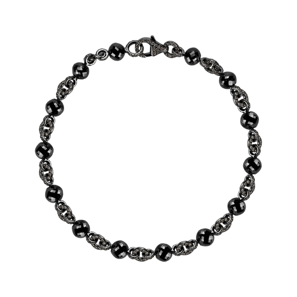 Bracelet with black and white diamonds Nadiene