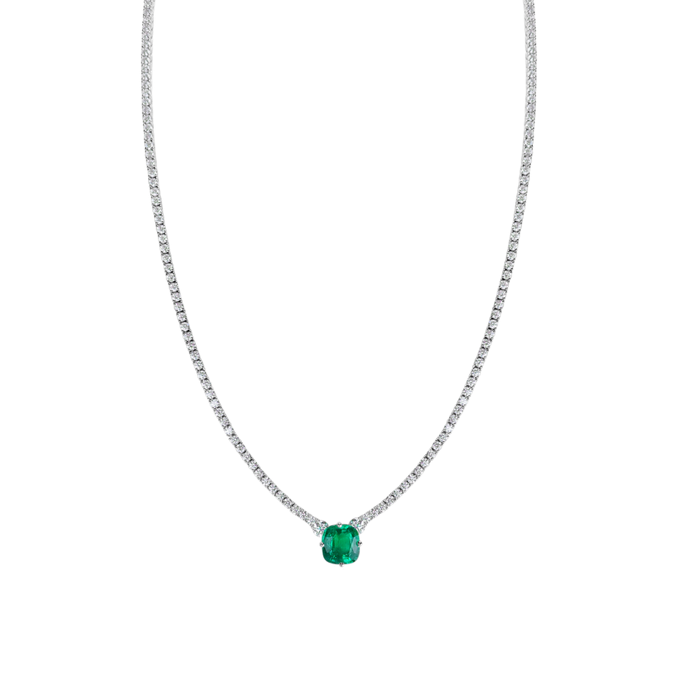 Diamond necklace with Emerald Shining Praline