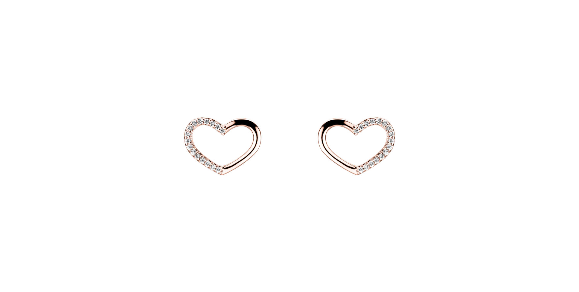 Diamond earrings Shiny Hearts