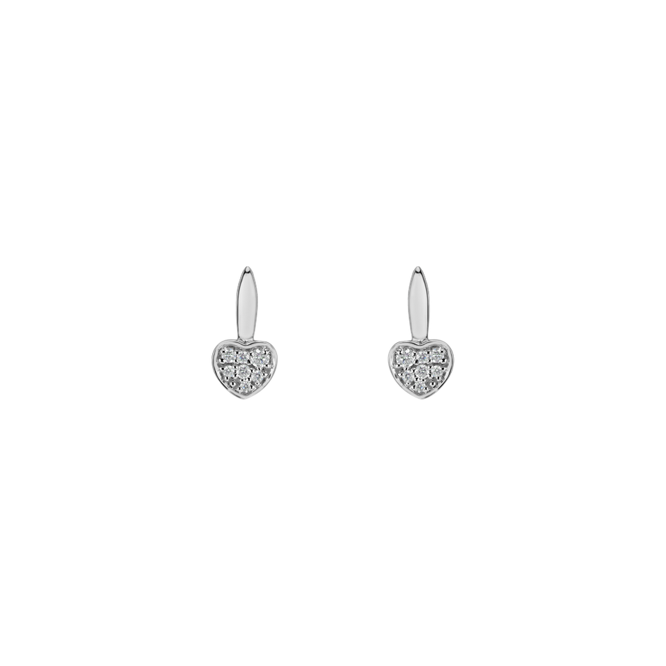 Diamond earrings Love Ray