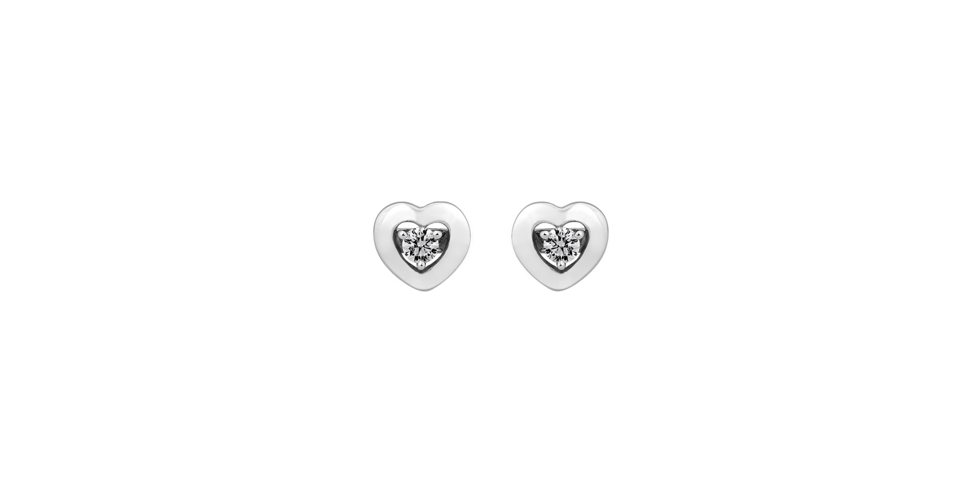 Diamond earrings Delicate Hearts