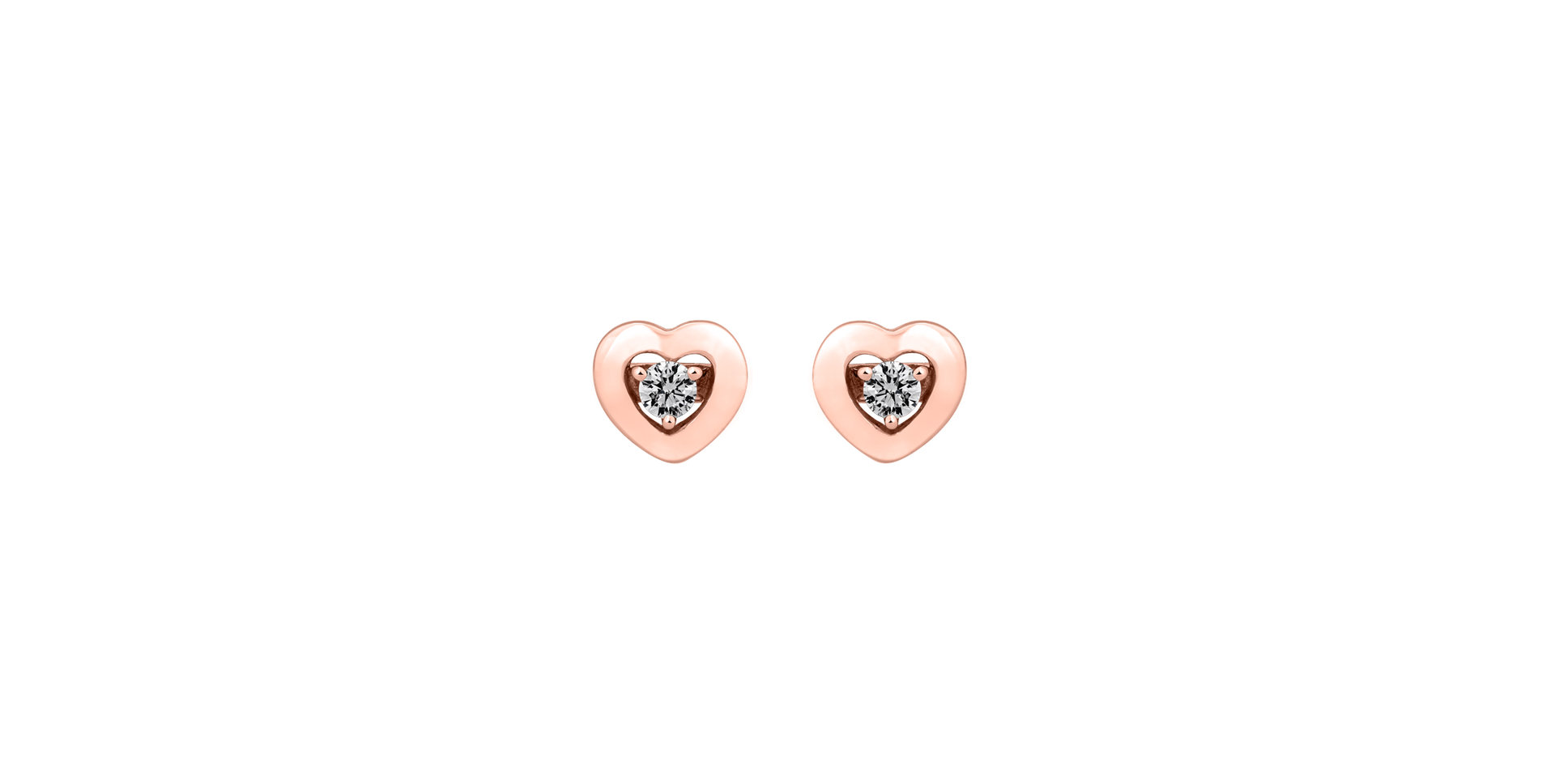 Diamond earrings Delicate Hearts