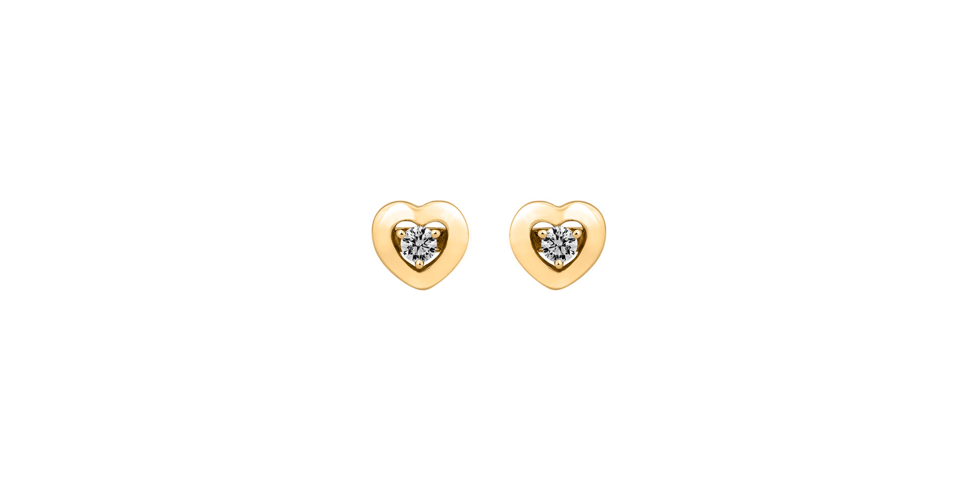 Diamond earrings Delicate Hearts
