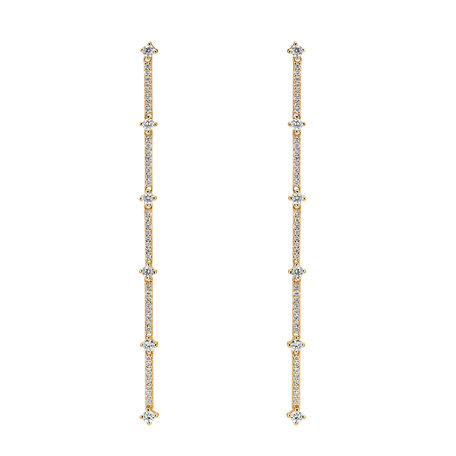 Diamond earrings Delicate Waterfall