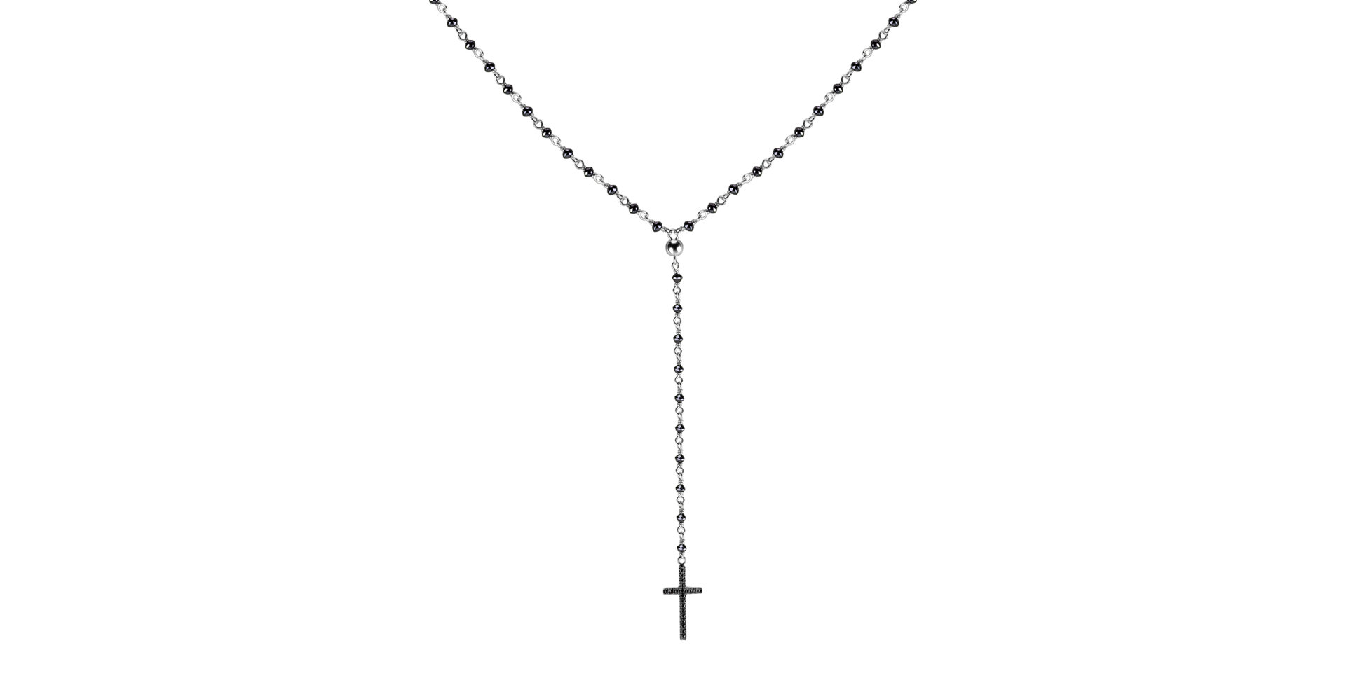 Necklace with black diamonds Paradise Drop