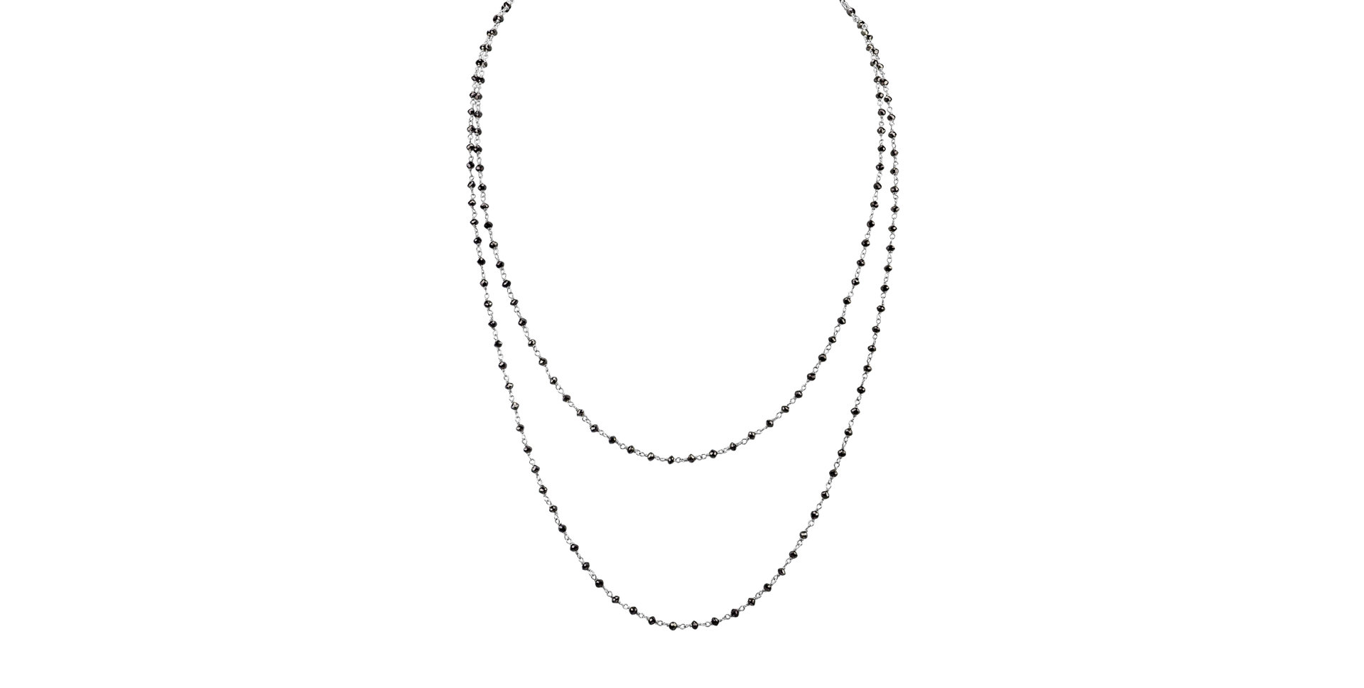 Necklace with black diamonds Dark Melody