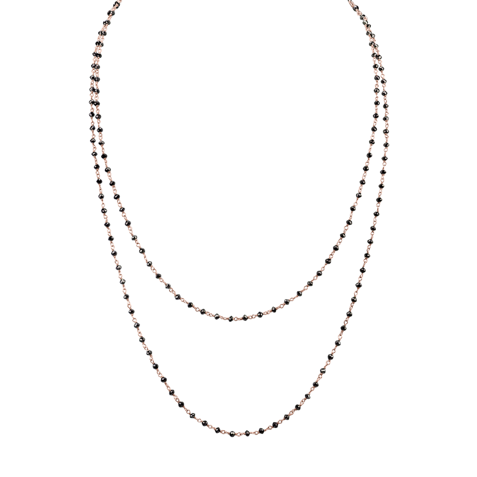 Necklace with black diamonds Dark Melody