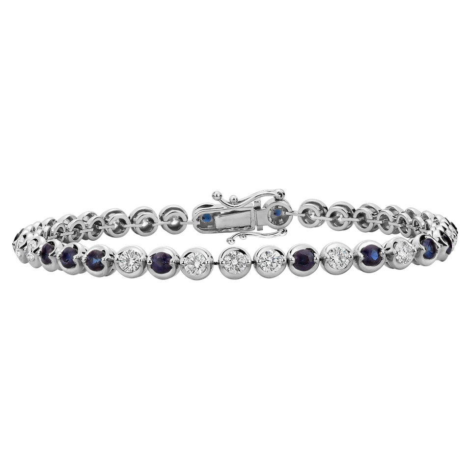 Diamond bracelet with Sapphire Cora