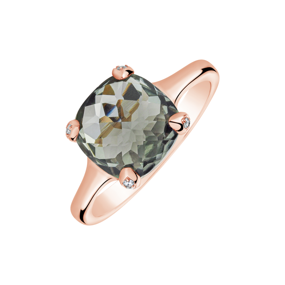 Diamond rings with Amethyst Aubrey