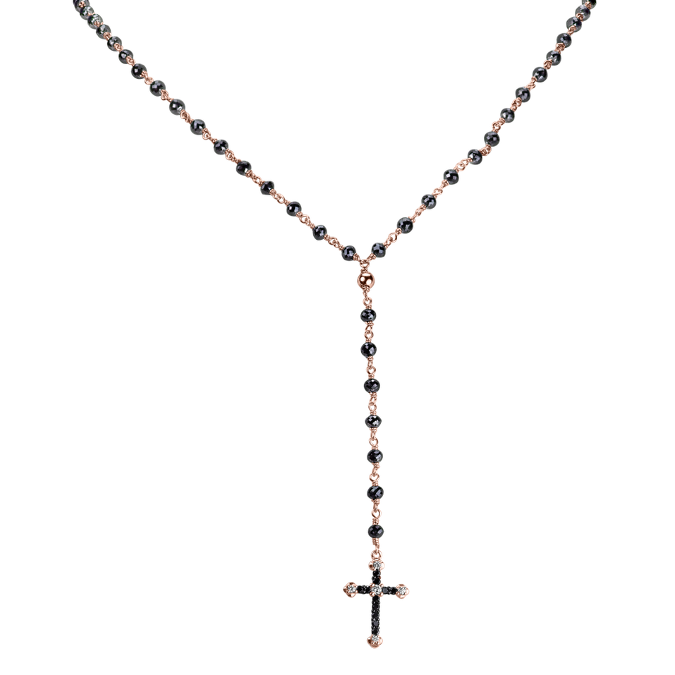 Necklace with black and white diamonds Finley