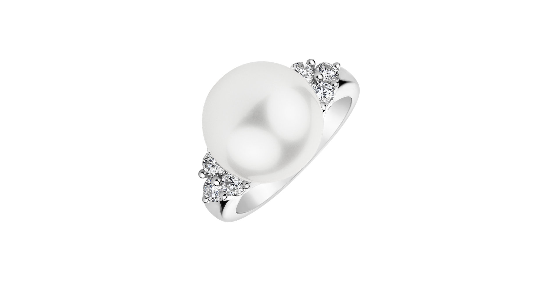 Diamond ring with Pearl Nautical Desire