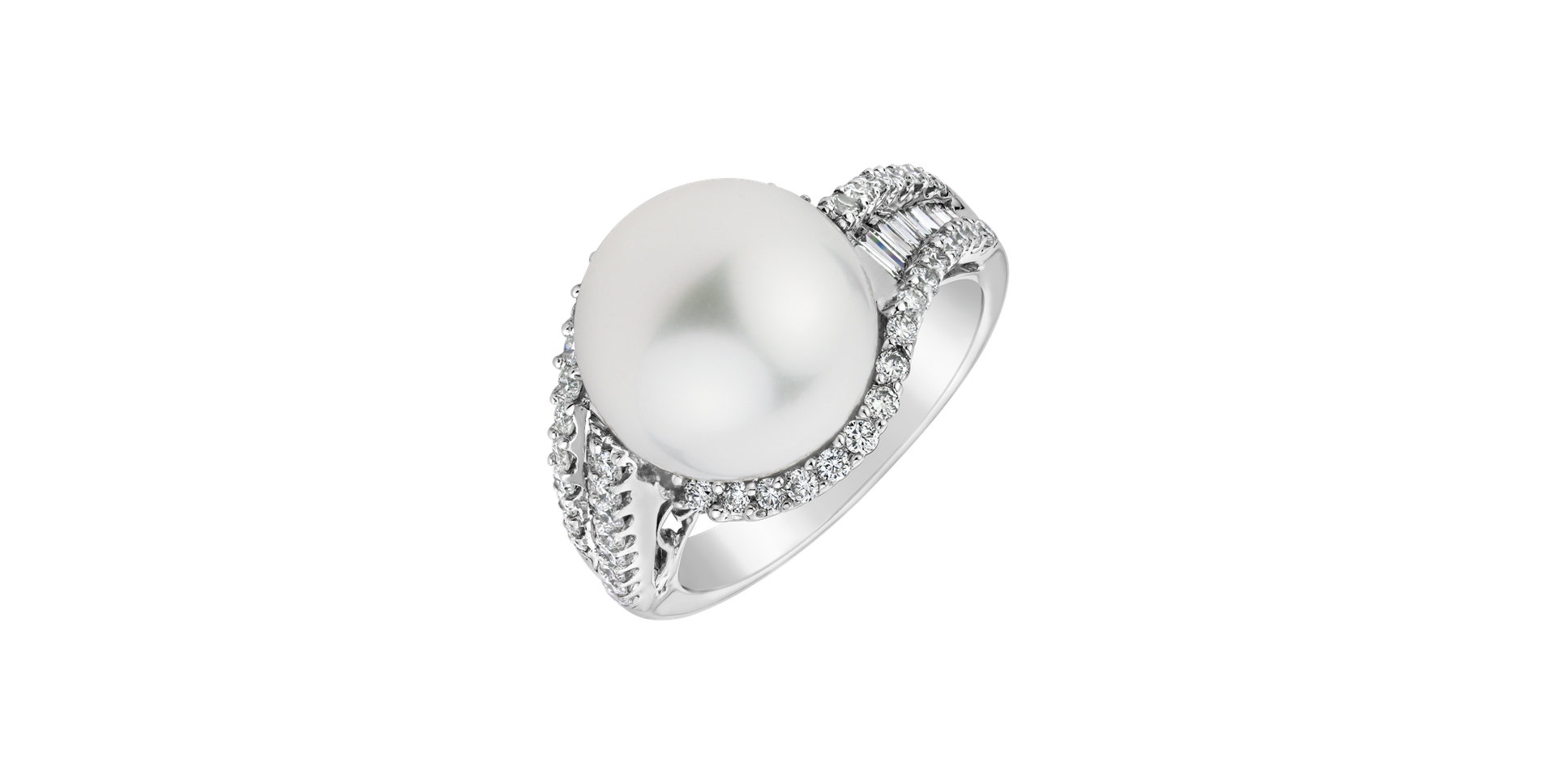 Diamond ring with Pearl Harmony Queen