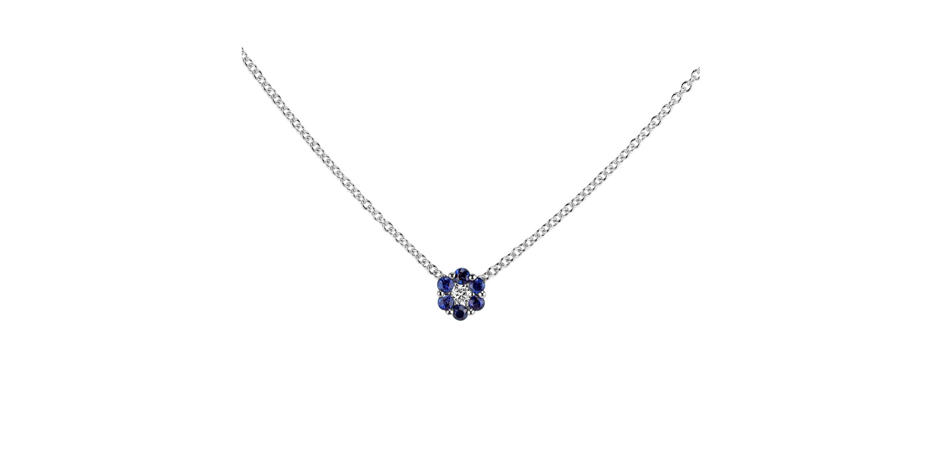 Diamond necklace with Sapphire Shiny Constellation