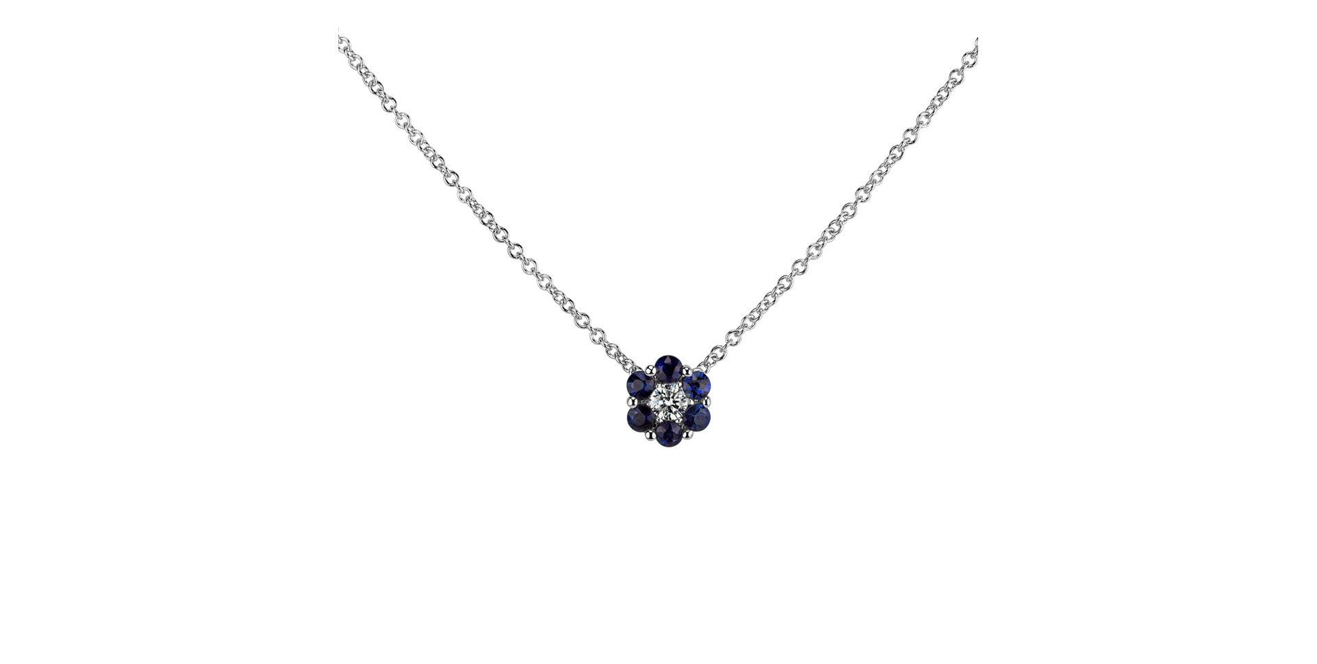 Diamond necklace with Sapphire Shiny Constellation