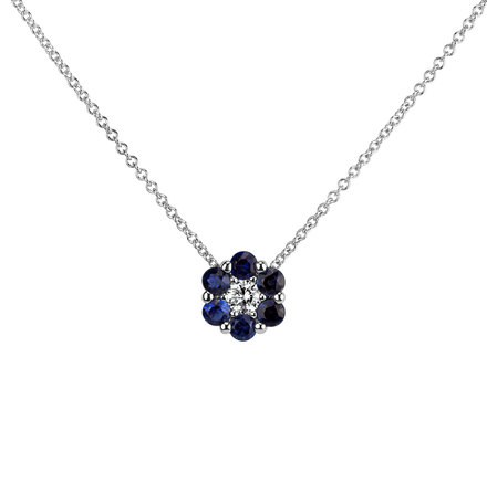 Diamond necklace with Sapphire Shiny Constellation