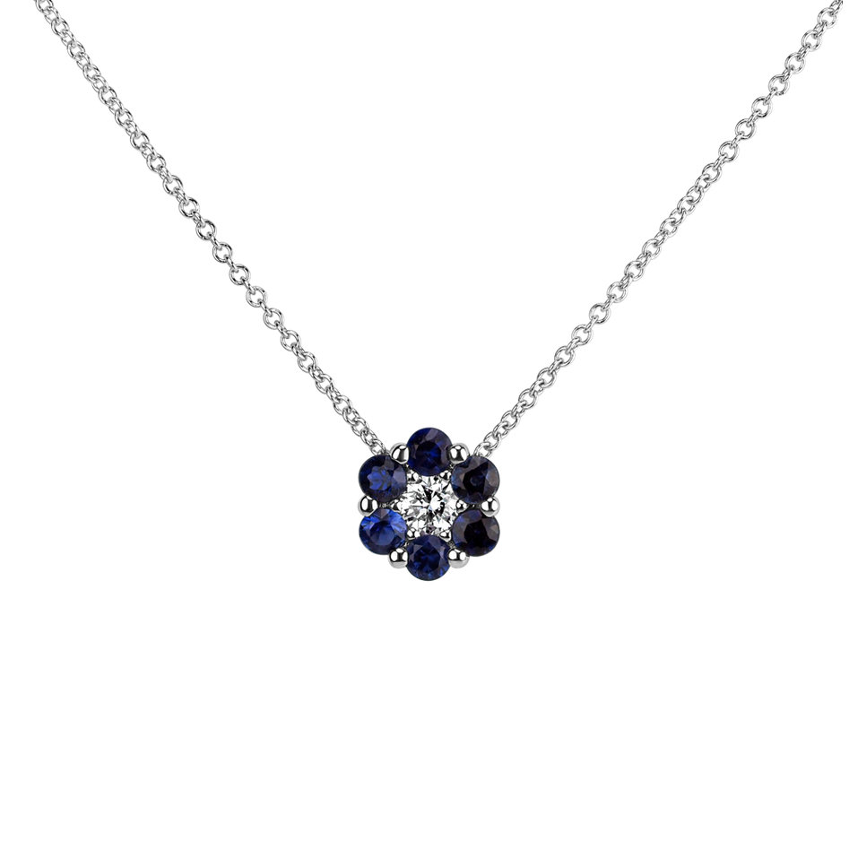 Diamond necklace with Sapphire Shiny Constellation