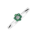 Diamond ring with Emerald Shiny Flower2