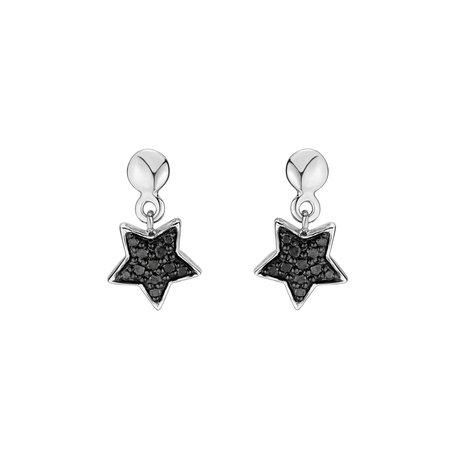 Earrings with black diamonds Amazing Night