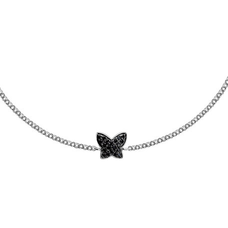 Bracelet with black diamonds Butterfly