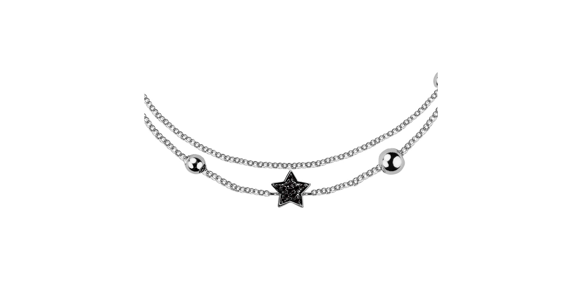 Bracelet with black diamonds Starshine Message
