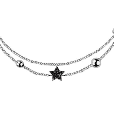 Bracelet with black diamonds Starshine Message