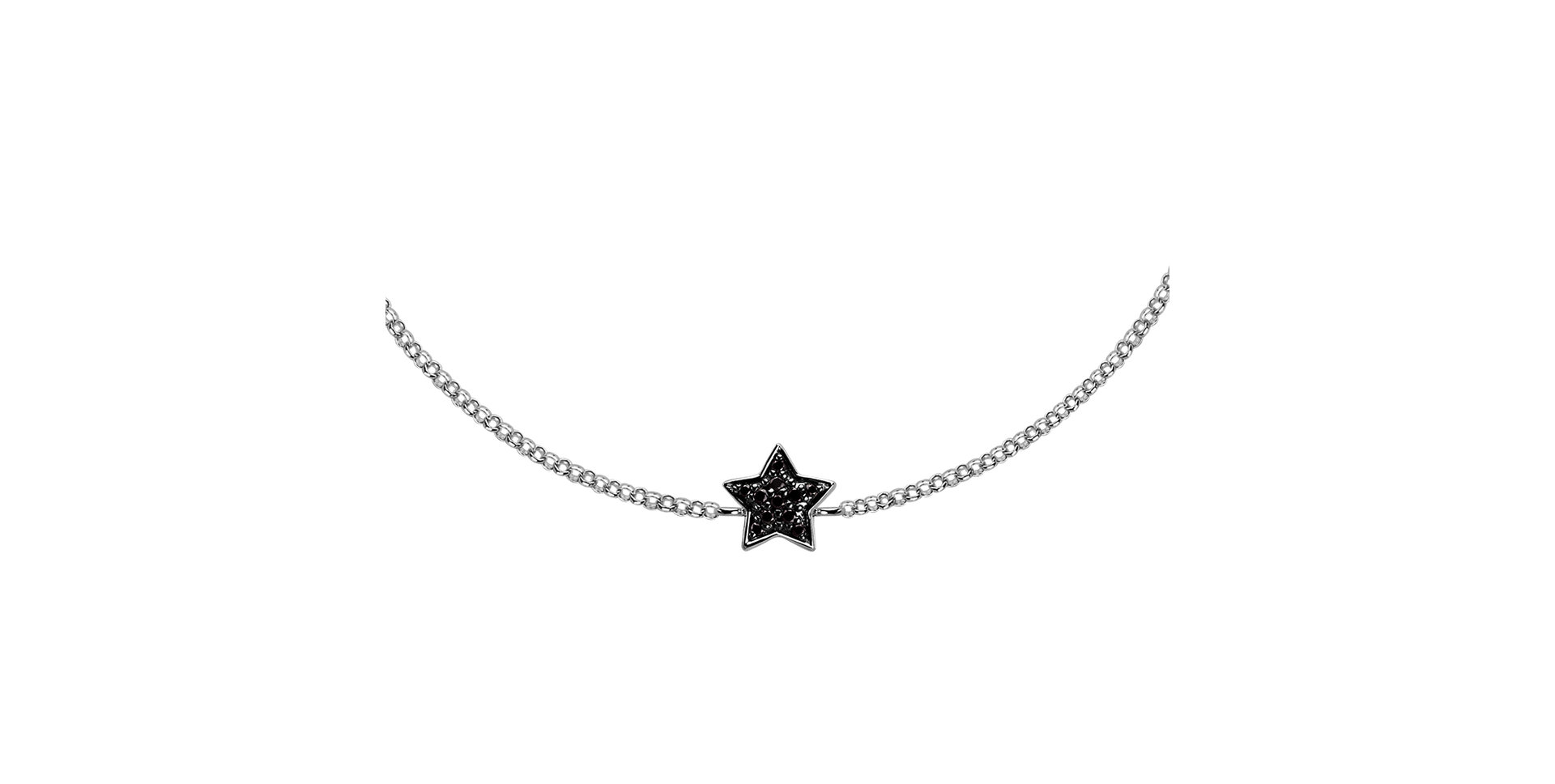 Bracelet with black diamonds Night Message