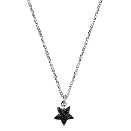 Necklace with black and white diamonds Waterfall Heaven