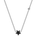 Necklace with black and white diamonds Star Waterfall2