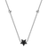 Necklace with black and white diamonds Star Waterfall2