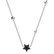 Necklace with black and white diamonds Star Waterfall2