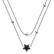 Necklace with black and white diamonds Star Waterfall2