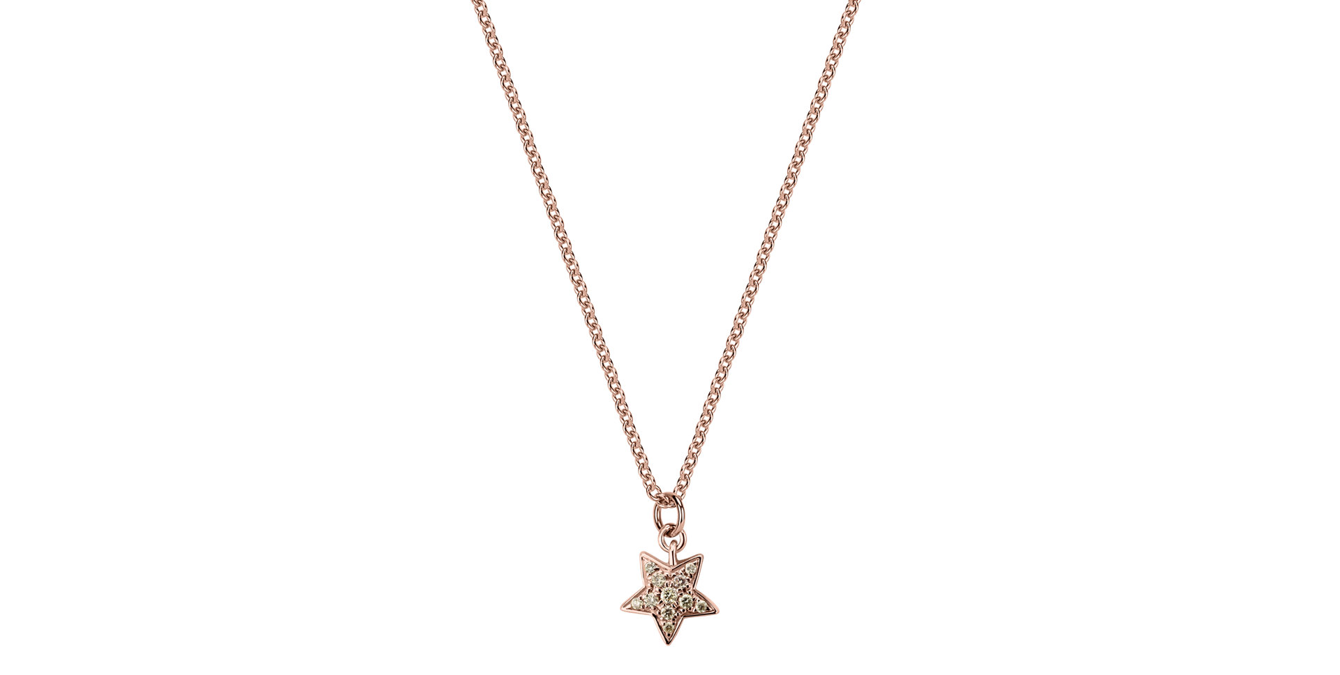 Necklace with brown and white diamonds Waterfall Heaven