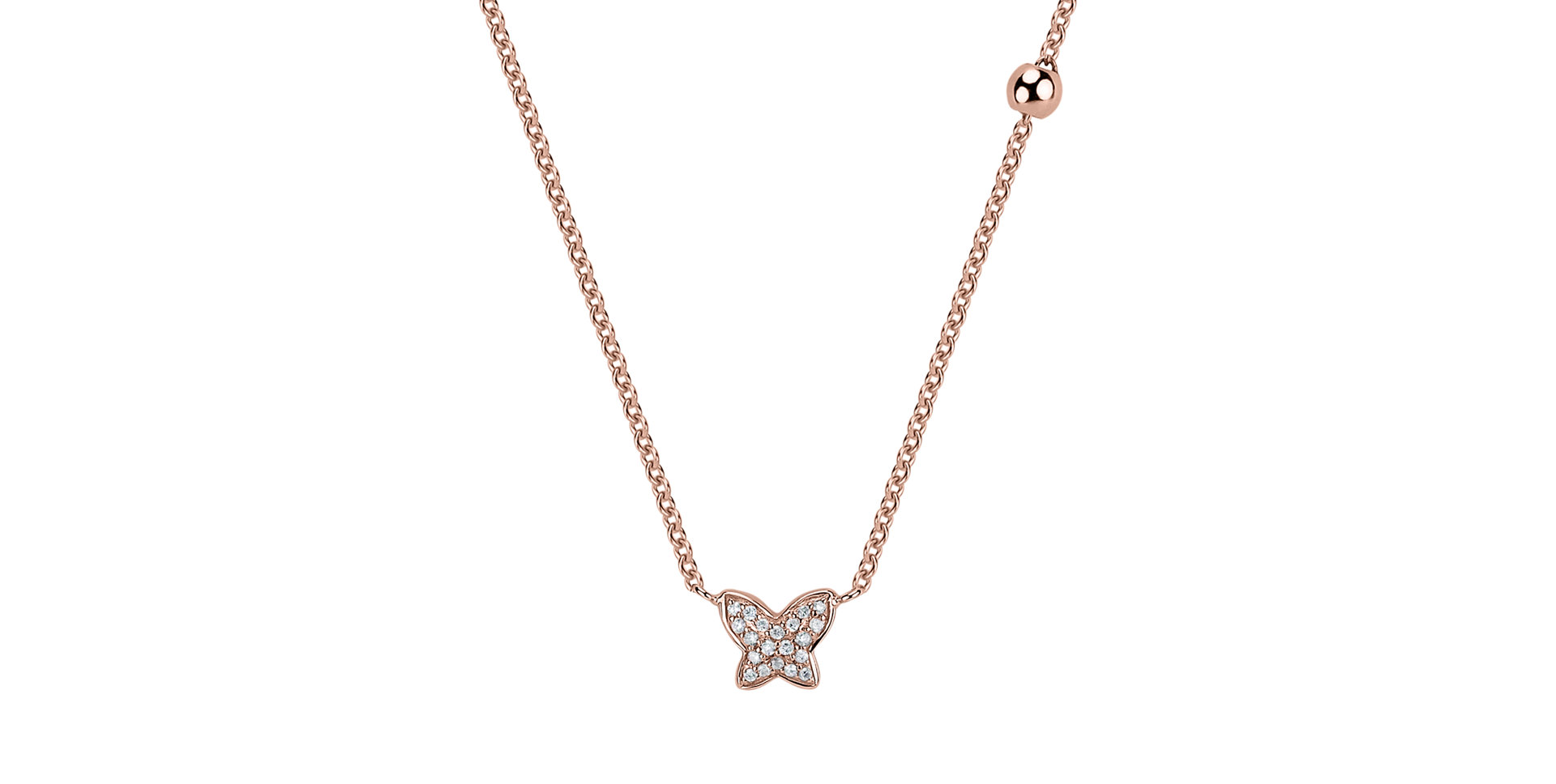 Diamond necklace Magic Butterfly