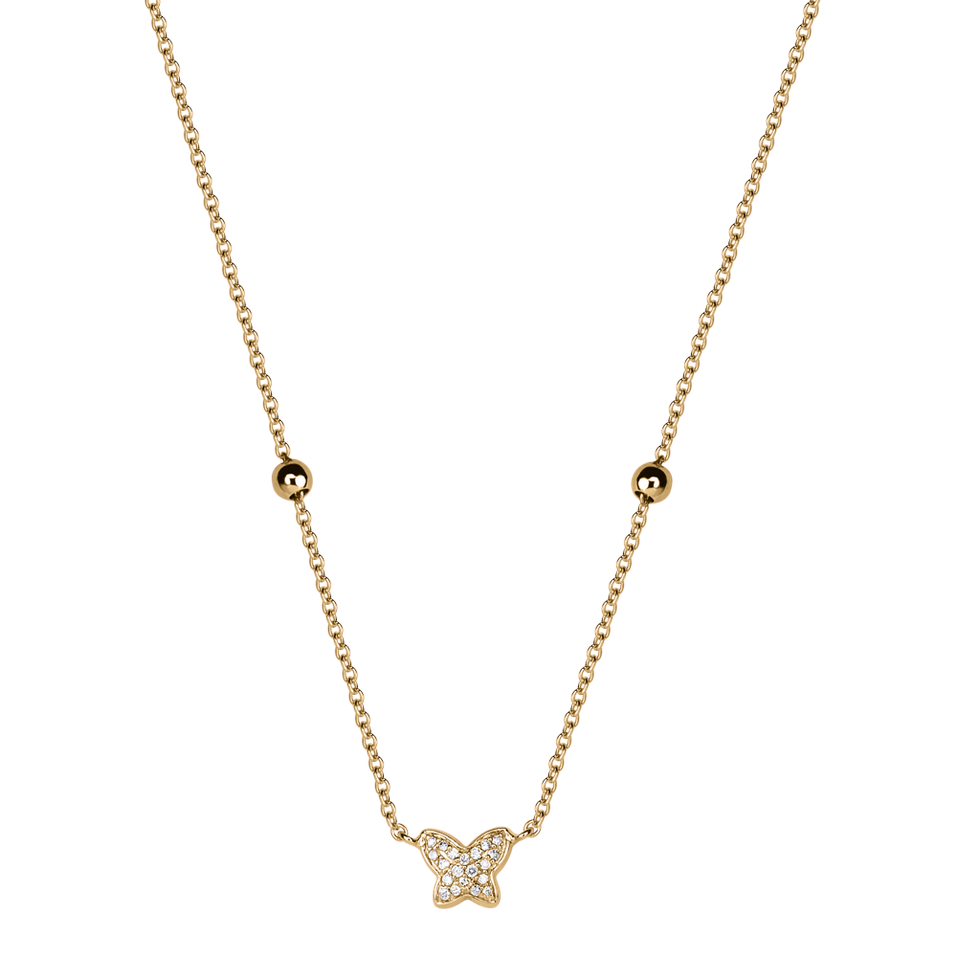 Diamond necklace Magic Buttefly