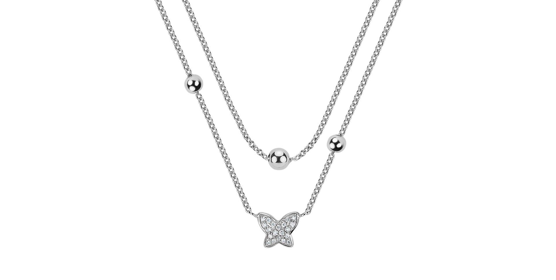 Diamond necklace Magic Butterfly